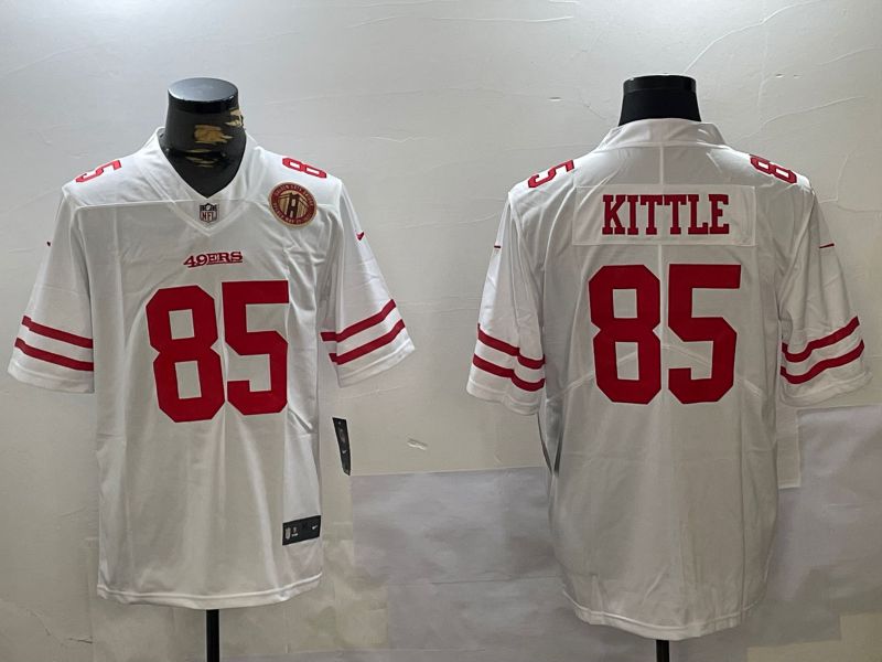 Men San Francisco 49ers #85 Kittle White 2024 Nike Vapor Limited NFL Jersey style 3->san francisco 49ers->NFL Jersey
